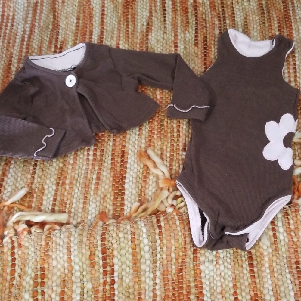Baby 6 12 month Nene romper jacket bundle outfit